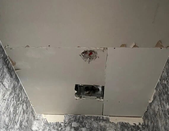 before - 6 bathroom ceiling